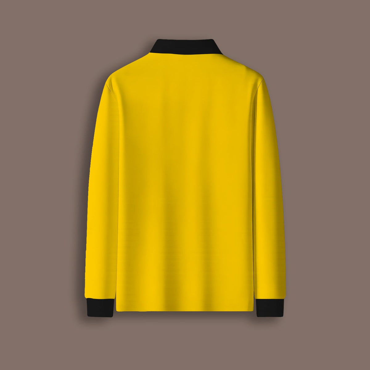 YELLOW SLEEVE POLO NECK T-SHIRT