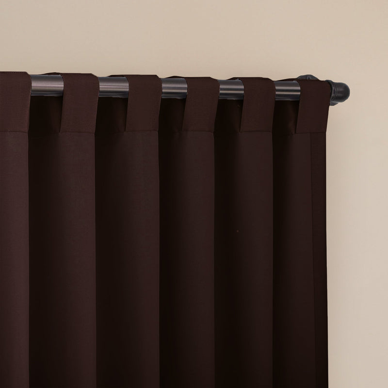 Fort Essential - Back Tab Blackout Curtain (Brown)-2