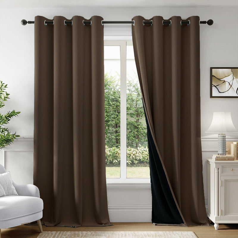 Dark Brown Blackout Curtain