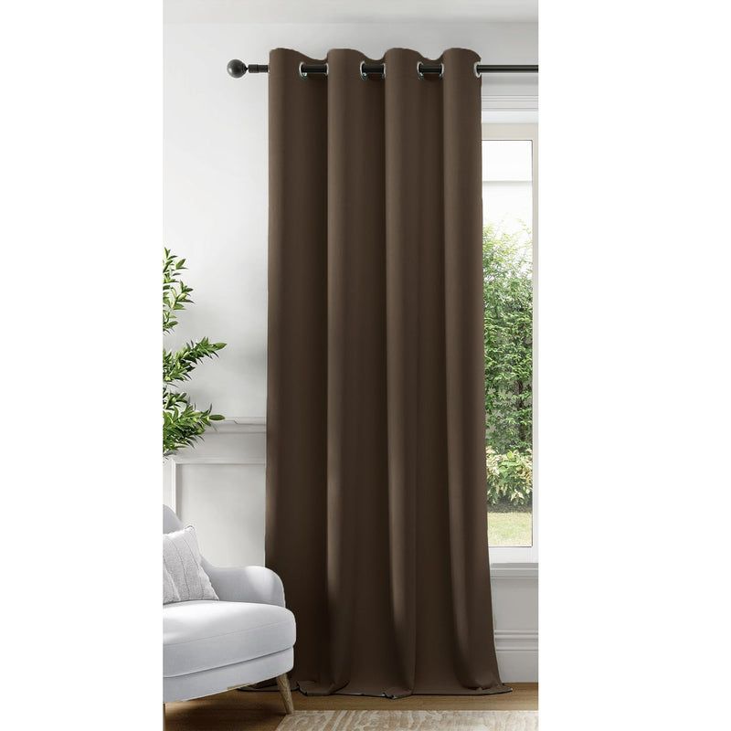 Dark Brown Backing Blackout Curtain