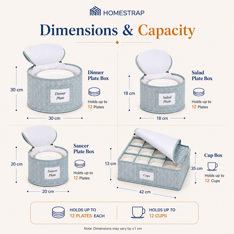 Dinnerware Storage Organizer Set
