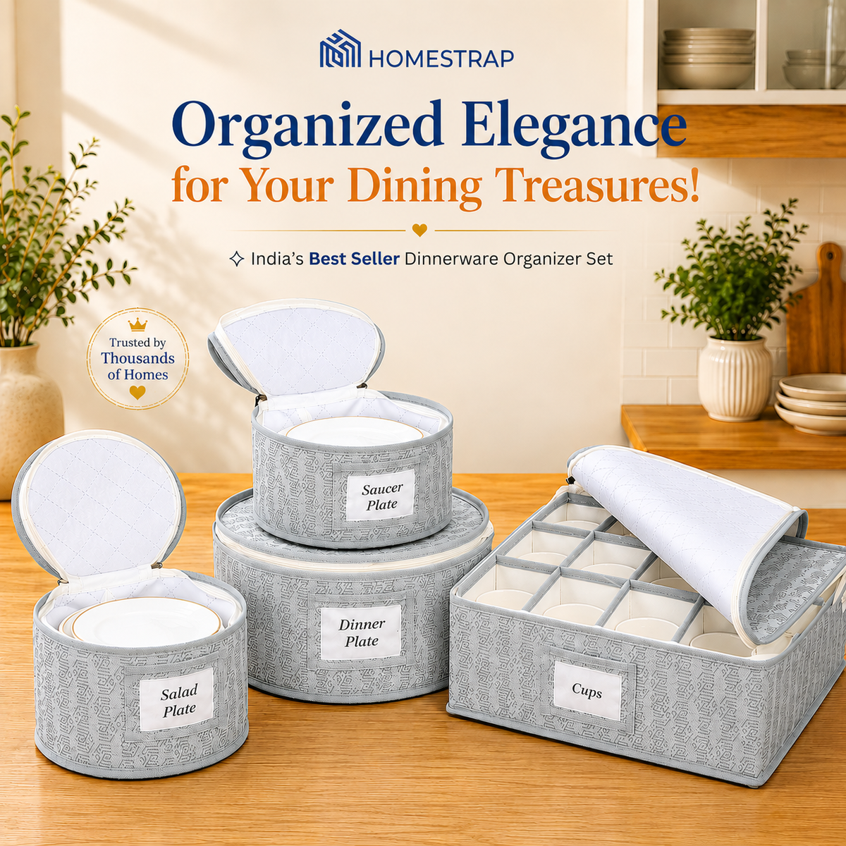 Dinnerware Storage Organizer Set