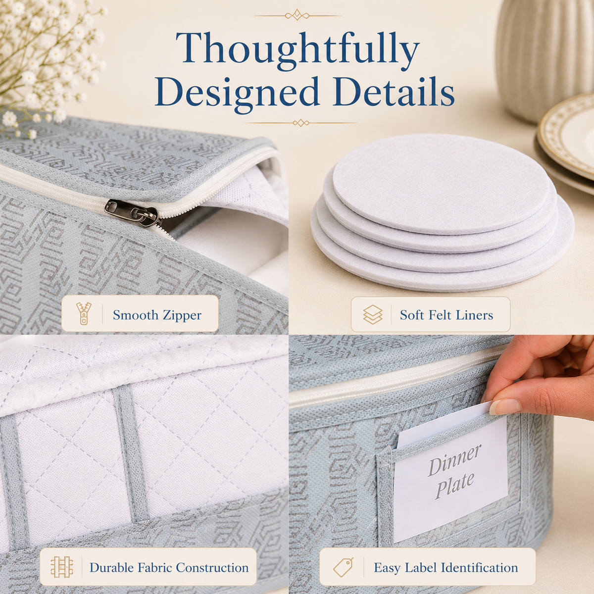 Dinnerware Storage Organizer Set