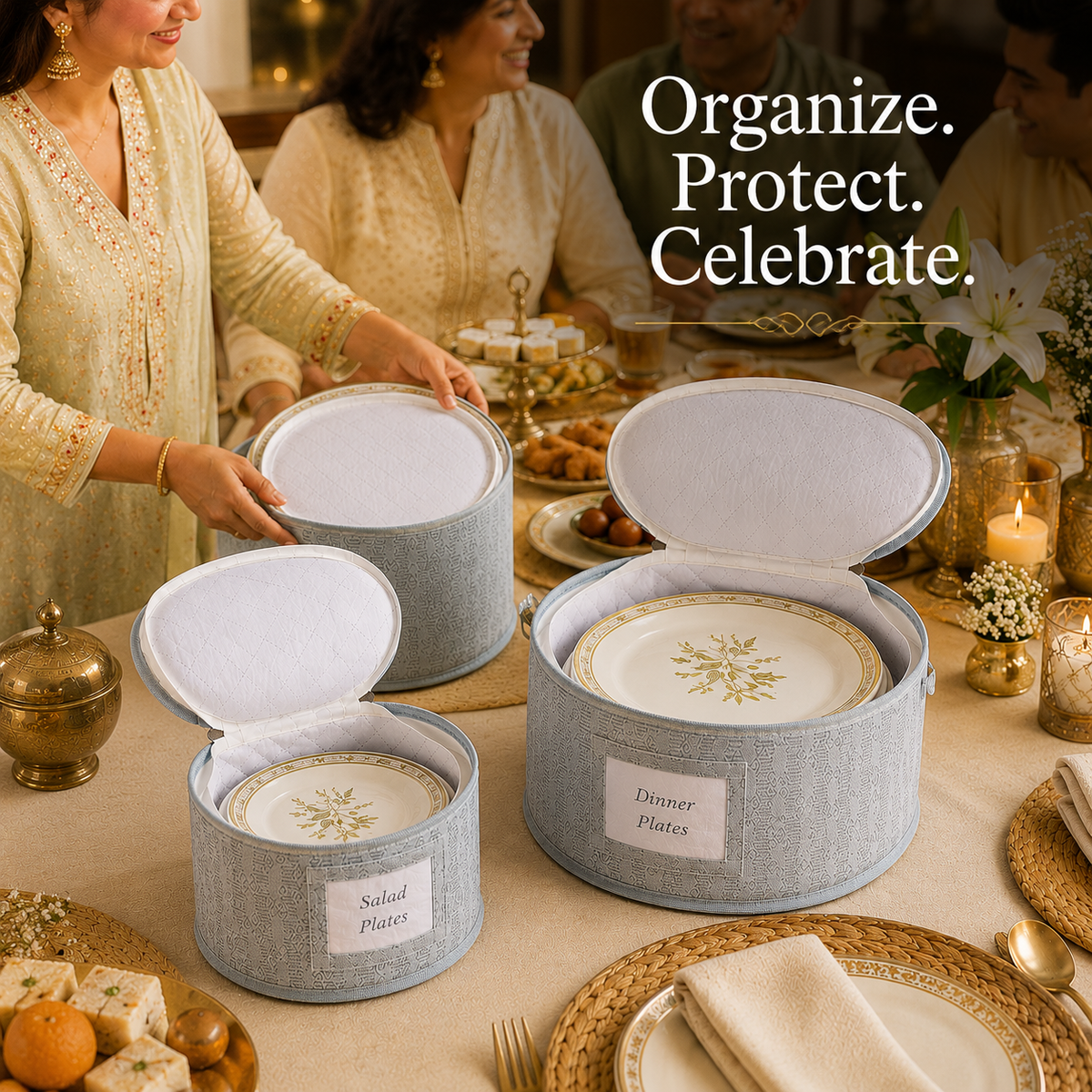 Dinnerware Storage Organizer Set