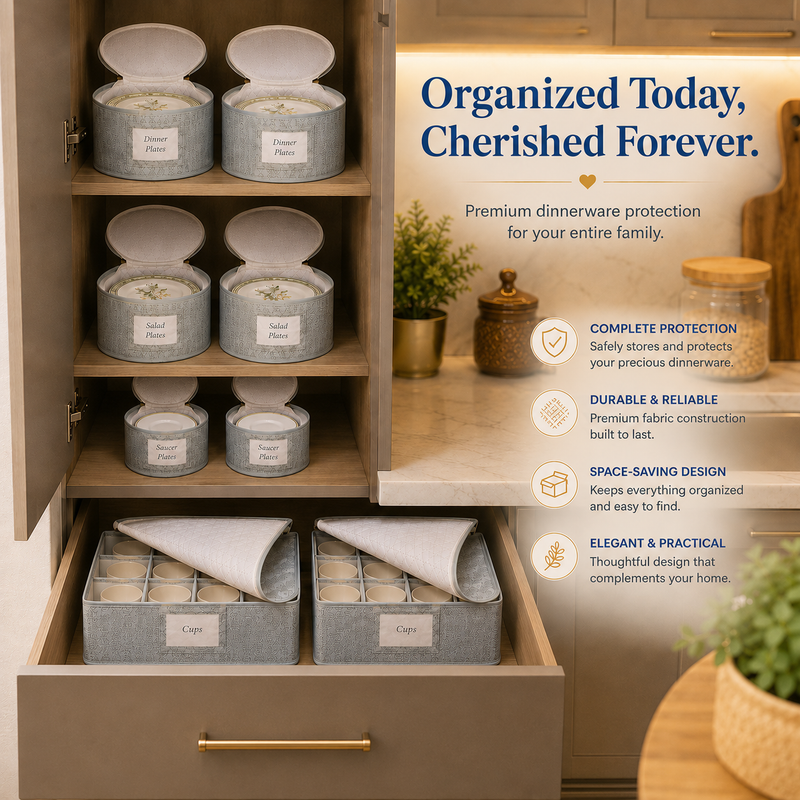 Dinnerware Storage Organizer Set