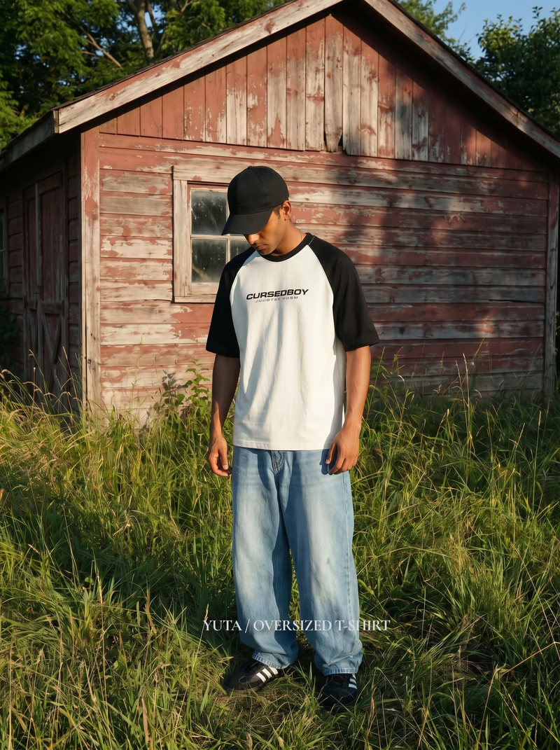 CursedBoy / Yuta JJK / Raglan Oversized T-shirt-3