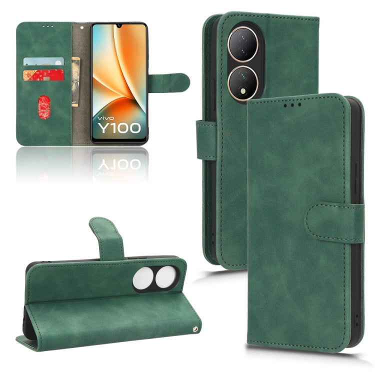 Skin Feel Magnetic Flip Leather Phone Case, For vivo S17 5G, For vivo Y100 5G-12