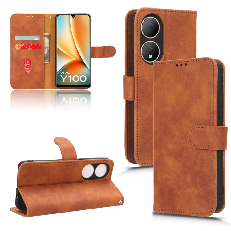 Skin Feel Magnetic Flip Leather Phone Case, For vivo S17 5G, For vivo Y100 5G-14