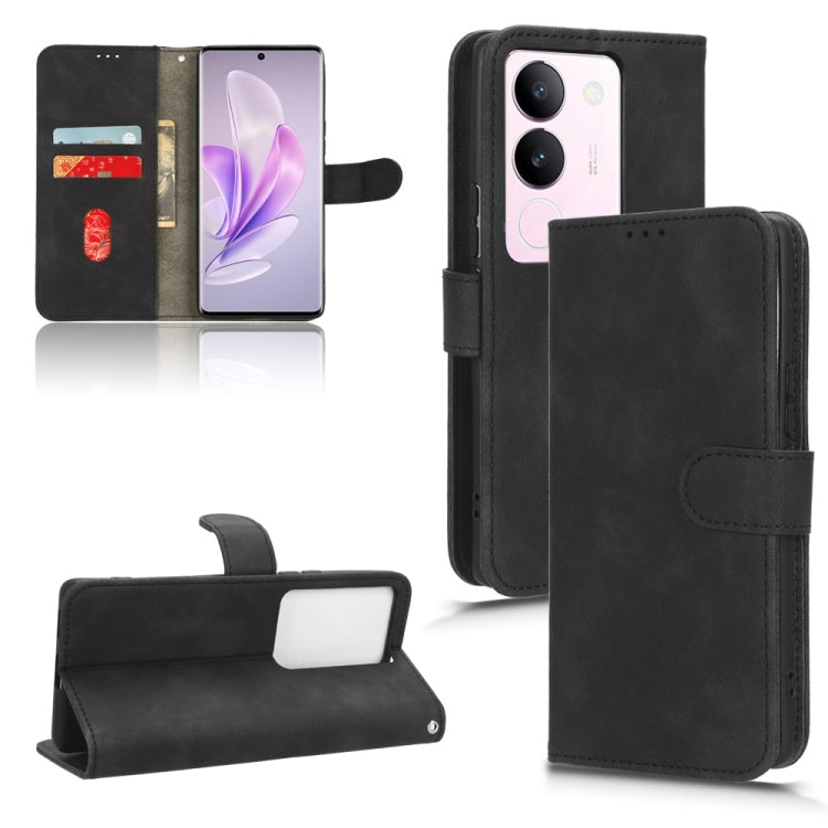 Skin Feel Magnetic Flip Leather Phone Case, For vivo S17 5G, For vivo Y100 5G-1