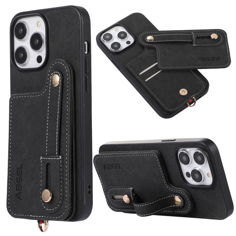 ABEEL Litchi Texture Card Bag PU Phone Case, For iPhone 15 Pro Max, For iPhone 15 Pro, For iPhone 15 Plus, For iPhone 15, For iPhone 14 Plus, For iPhone 14-10