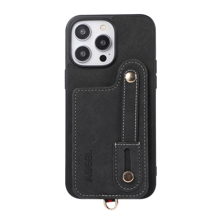 ABEEL Litchi Texture Card Bag PU Phone Case, For iPhone 14 Pro, For iPhone 14 Pro Max-2