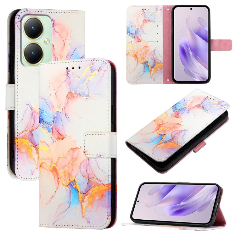 PT003 Marble Pattern Flip Leather Phone Case, For vivo Y27 4G Global-9