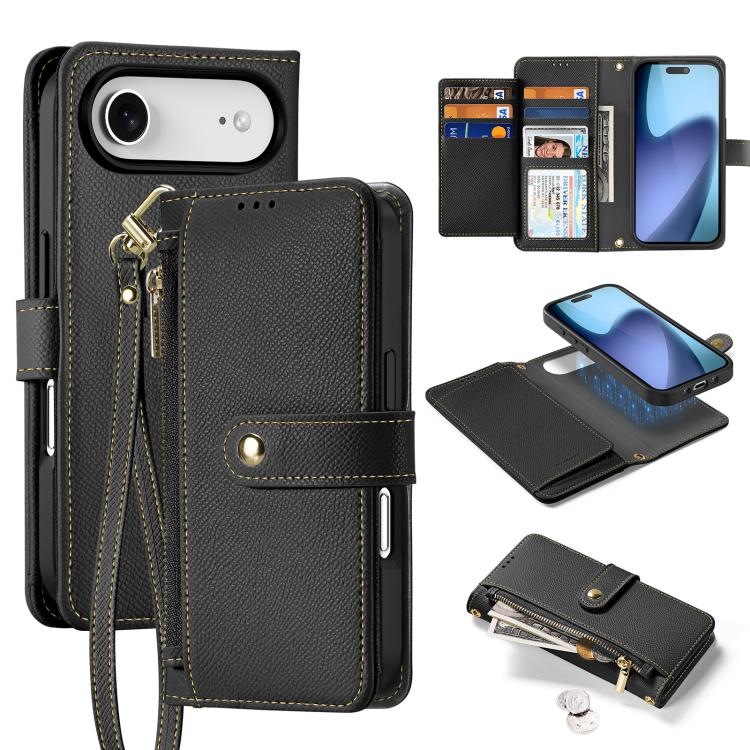 DUX DUCIS Lawa Series 2 in 1 Wallet Zipper Detachable MagSafe Phone Case with Lanyard, For iPhone Air, For iPhone 16 Pro Max, For iPhone 16 Pro, For iPhone 16, For iPhone 16 Plus, For iPhone 15 Pro Max, For iPhone 15 Pro, For iPhone 15 Plus, For iPhone 15