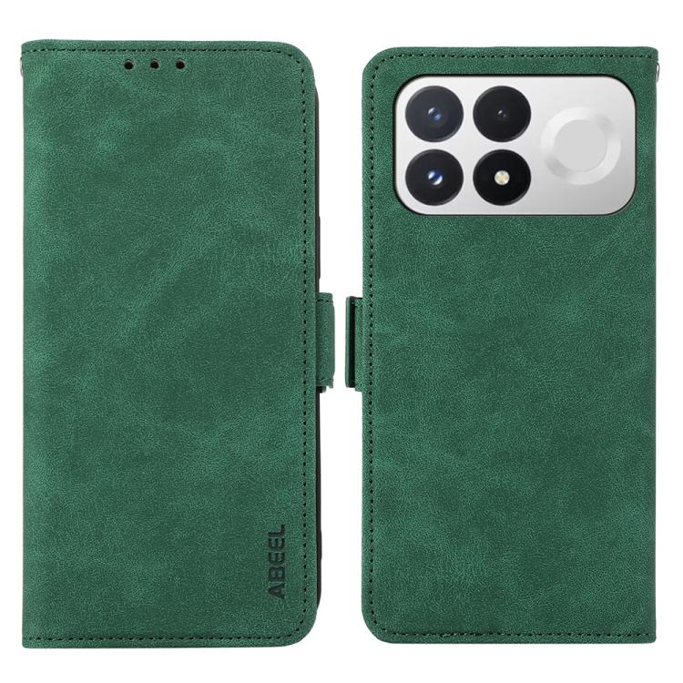 ABEEL Frosted Magnetic RFID Leather Phone Case, For Redmi Note 17 4G Global 169.7mm, For Redmi K100 Pro Max/Poco F9 Ultra 5G, For Redmi K100 Pro 5G/Poco F9 Pro 5G, For Redmi 17 5G / 4G Global 170mm-24
