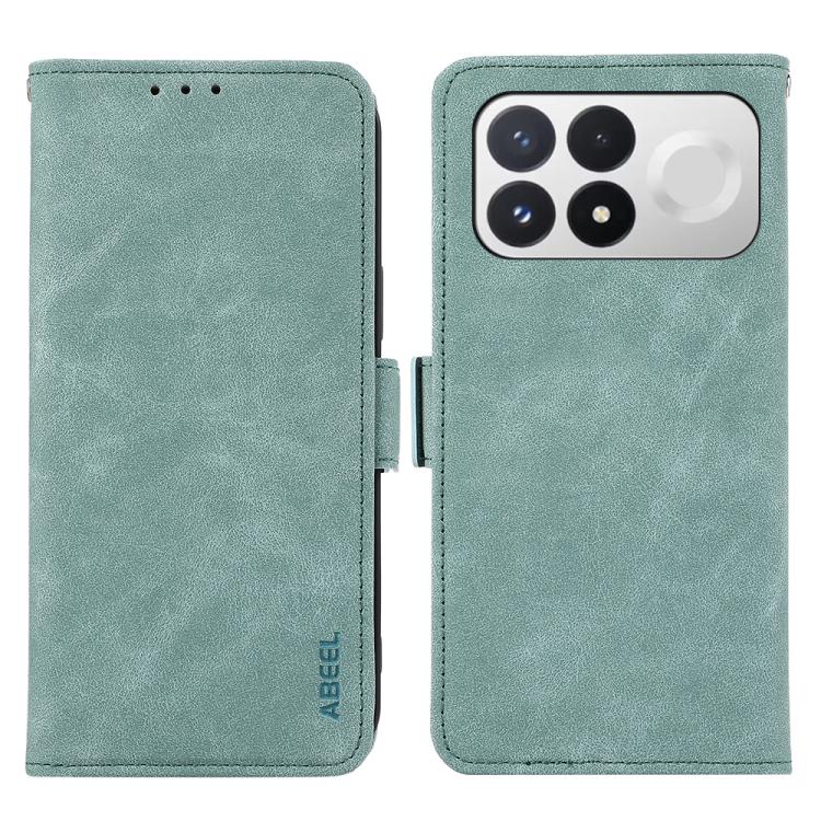 ABEEL Frosted Magnetic RFID Leather Phone Case, For Redmi Note 17 4G Global 169.7mm, For Redmi K100 Pro Max/Poco F9 Ultra 5G, For Redmi K100 Pro 5G/Poco F9 Pro 5G, For Redmi 17 5G / 4G Global 170mm-25