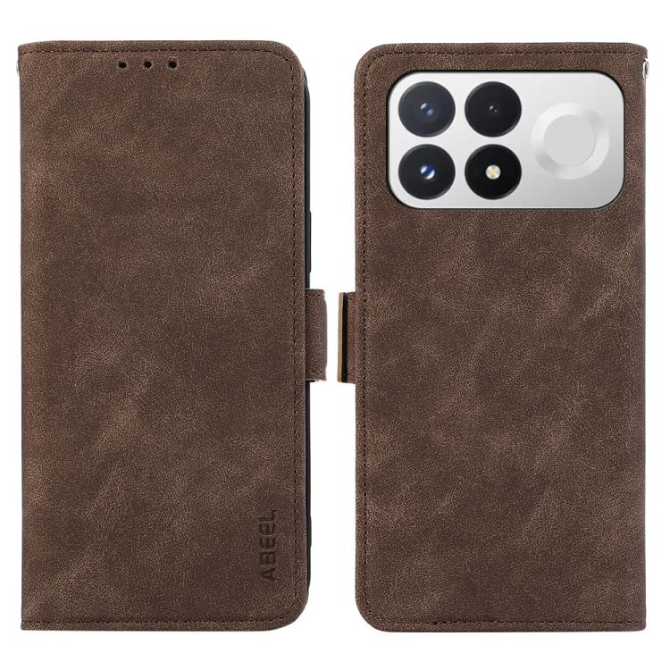 ABEEL Frosted Magnetic RFID Leather Phone Case, For Redmi Note 17 4G Global 169.7mm, For Redmi K100 Pro Max/Poco F9 Ultra 5G, For Redmi K100 Pro 5G/Poco F9 Pro 5G, For Redmi 17 5G / 4G Global 170mm-26