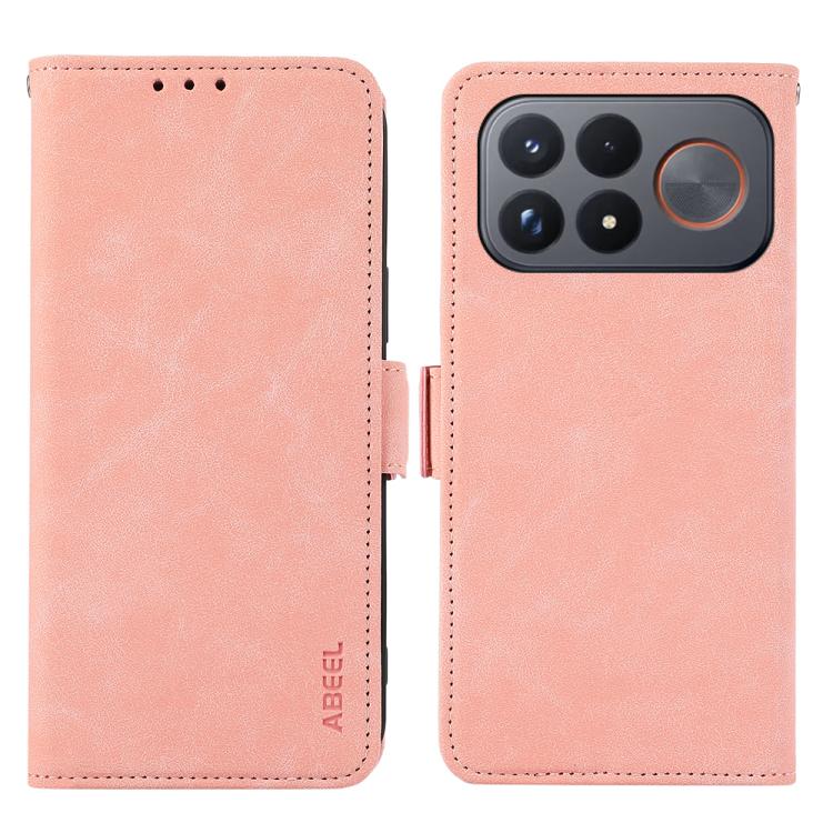 ABEEL Frosted Magnetic RFID Leather Phone Case, For Redmi Note 17 4G Global 169.7mm, For Redmi K100 Pro Max/Poco F9 Ultra 5G, For Redmi K100 Pro 5G/Poco F9 Pro 5G, For Redmi 17 5G / 4G Global 170mm-15