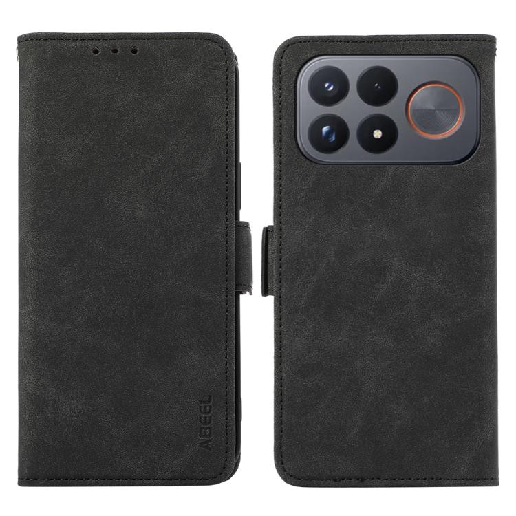 ABEEL Frosted Magnetic RFID Leather Phone Case, For Redmi Note 17 4G Global 169.7mm, For Redmi K100 Pro Max/Poco F9 Ultra 5G, For Redmi K100 Pro 5G/Poco F9 Pro 5G, For Redmi 17 5G / 4G Global 170mm-16
