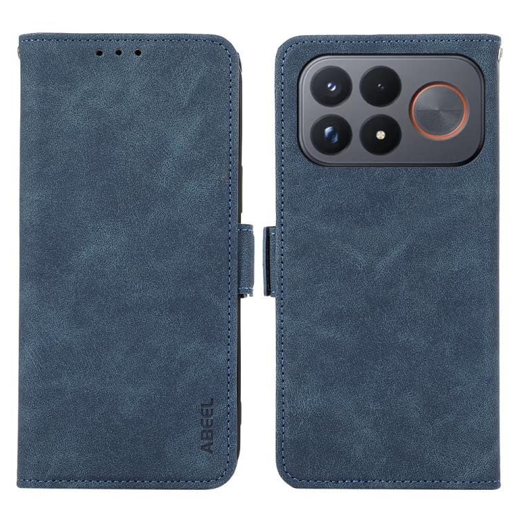 ABEEL Frosted Magnetic RFID Leather Phone Case, For Redmi Note 17 4G Global 169.7mm, For Redmi K100 Pro Max/Poco F9 Ultra 5G, For Redmi K100 Pro 5G/Poco F9 Pro 5G, For Redmi 17 5G / 4G Global 170mm-17
