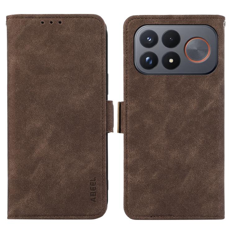 ABEEL Frosted Magnetic RFID Leather Phone Case, For Redmi Note 17 4G Global 169.7mm, For Redmi K100 Pro Max/Poco F9 Ultra 5G, For Redmi K100 Pro 5G/Poco F9 Pro 5G, For Redmi 17 5G / 4G Global 170mm-20