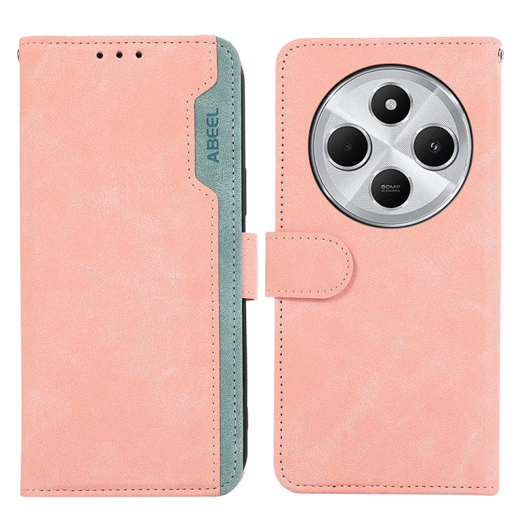 ABEEL Color Block Magnetic RFID Leather Phone Case, For Redmi 14C 4G-1