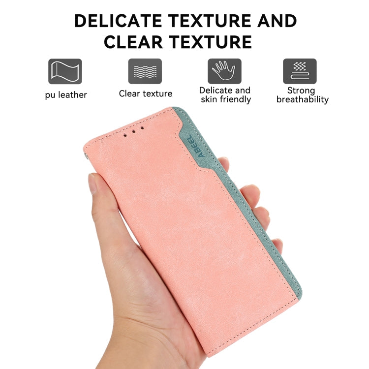 ABEEL Color Block Magnetic RFID Leather Phone Case, For Redmi 14C 4G-4