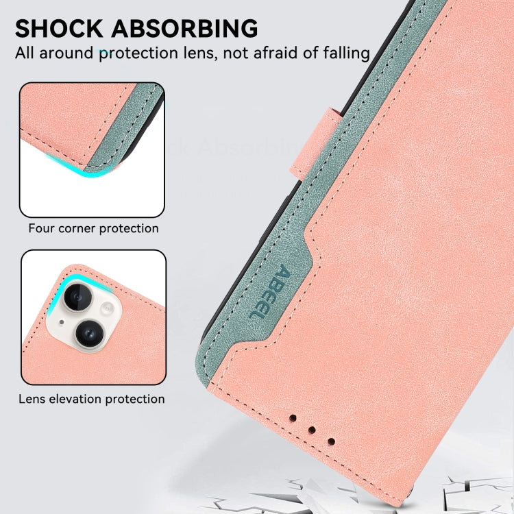 ABEEL Color Block Magnetic RFID Leather Phone Case, For Redmi 14C 4G-5