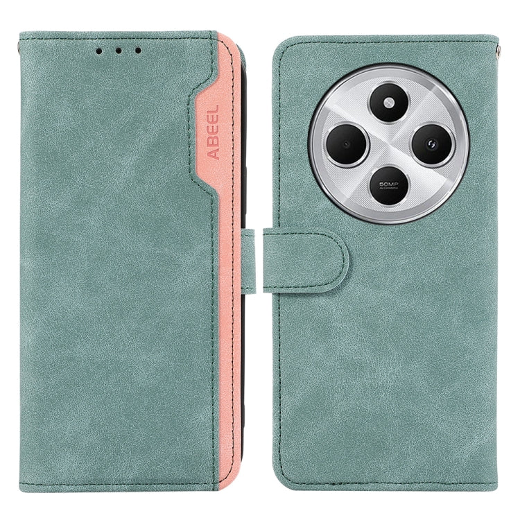 ABEEL Color Block Magnetic RFID Leather Phone Case, For Redmi 14C 4G-12