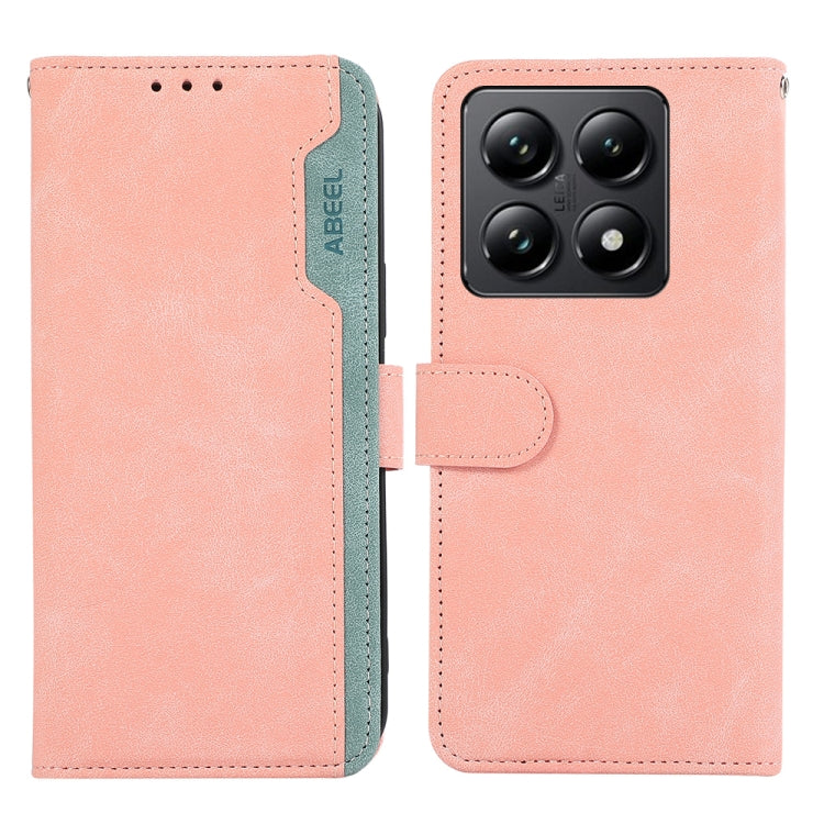 ABEEL Color Block Magnetic RFID Leather Phone Case, For Xiaomi 14T Pro, For Xiaomi 14T-14