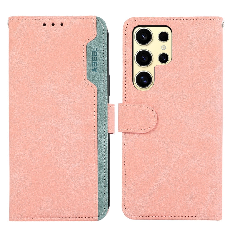 ABEEL Color Block Magnetic RFID Leather Phone Case, For Samsung Galaxy S25 Ultra 5G-1