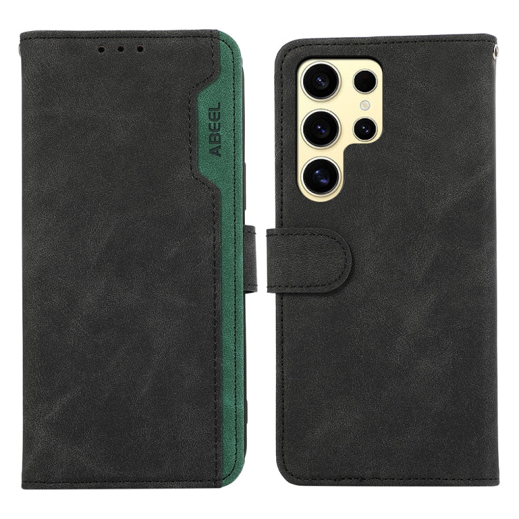 ABEEL Color Block Magnetic RFID Leather Phone Case, For Samsung Galaxy S25 Ultra 5G-8