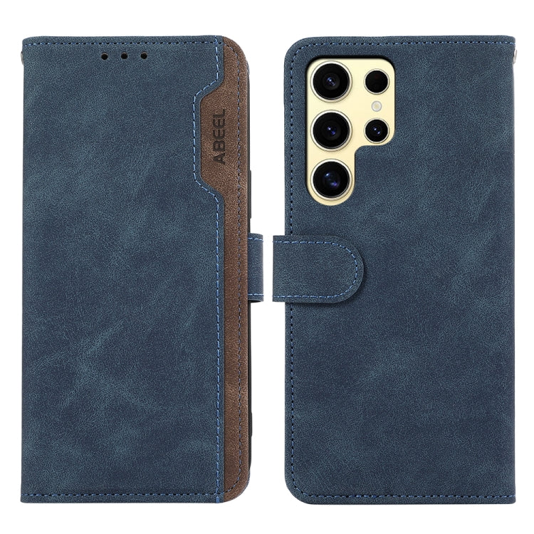 ABEEL Color Block Magnetic RFID Leather Phone Case, For Samsung Galaxy S25 Ultra 5G-9