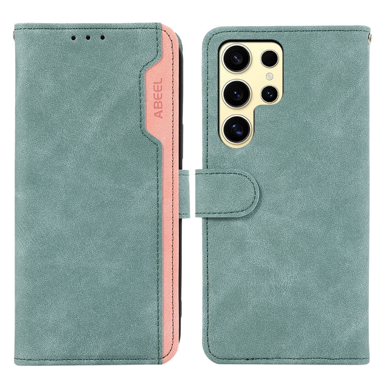 ABEEL Color Block Magnetic RFID Leather Phone Case, For Samsung Galaxy S25 Ultra 5G-11