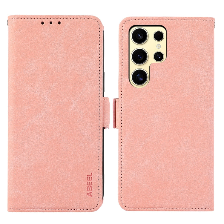 ABEEL Frosted Magnetic RFID Leather Phone Case, For Samsung Galaxy S25 Ultra 5G-1