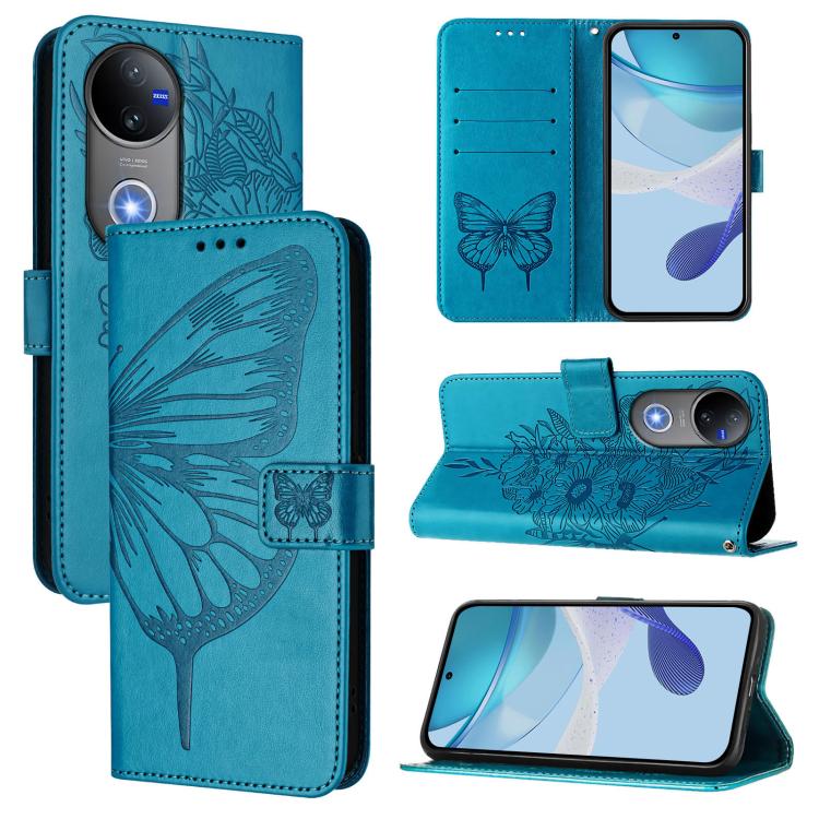 Embossed Butterfly Leather Phone Case, For vivo Y29 4G Global, For vivo V50 Global-17