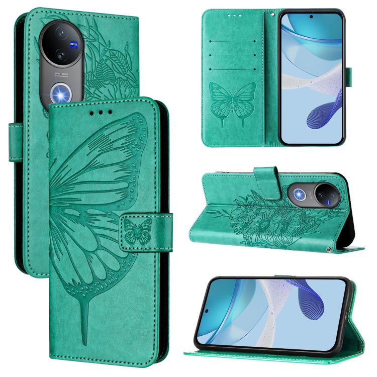 Embossed Butterfly Leather Phone Case, For vivo Y29 4G Global, For vivo V50 Global-18