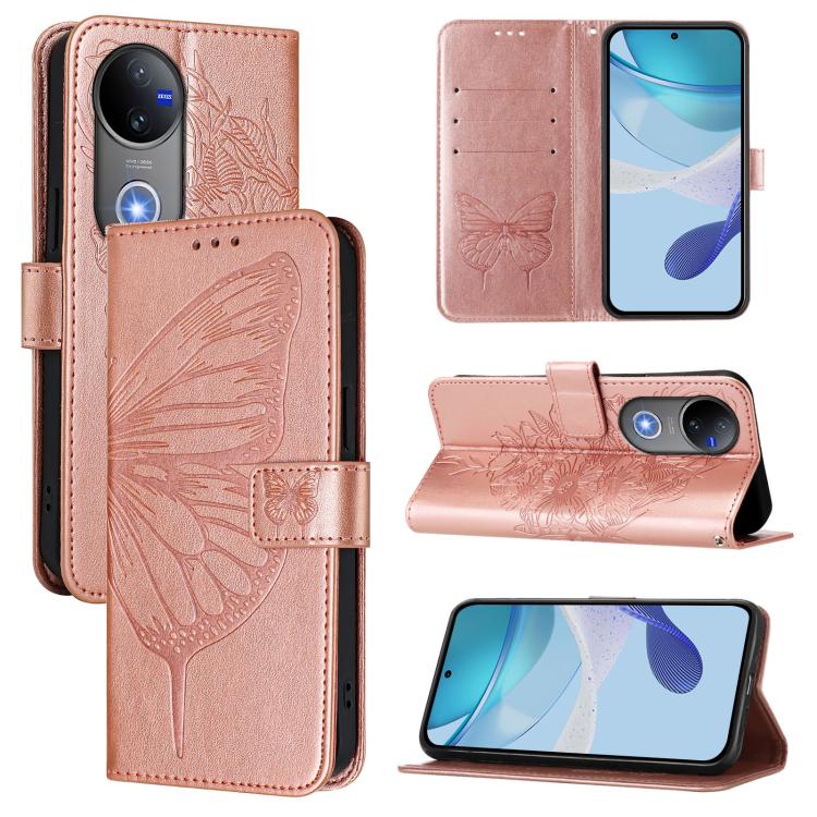 Embossed Butterfly Leather Phone Case, For vivo Y29 4G Global, For vivo V50 Global-19