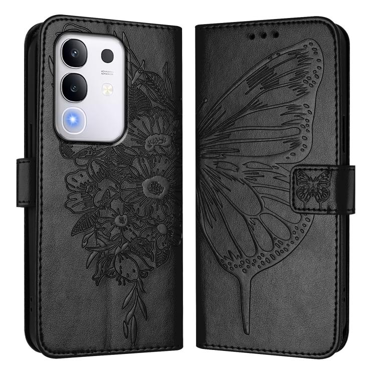 Embossed Butterfly Leather Phone Case, For vivo Y29 4G Global, For vivo V50 Global-2