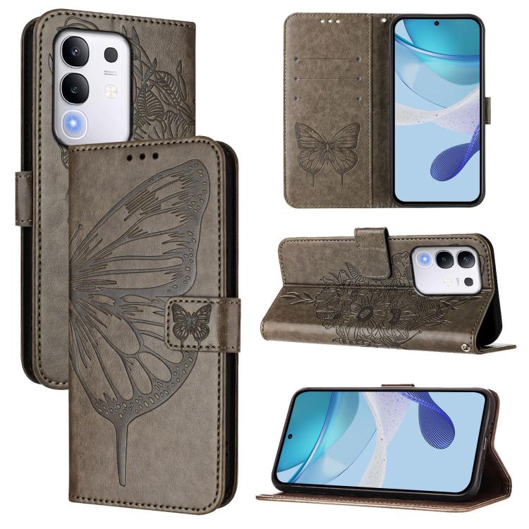 Embossed Butterfly Leather Phone Case, For vivo Y29 4G Global, For vivo V50 Global-8