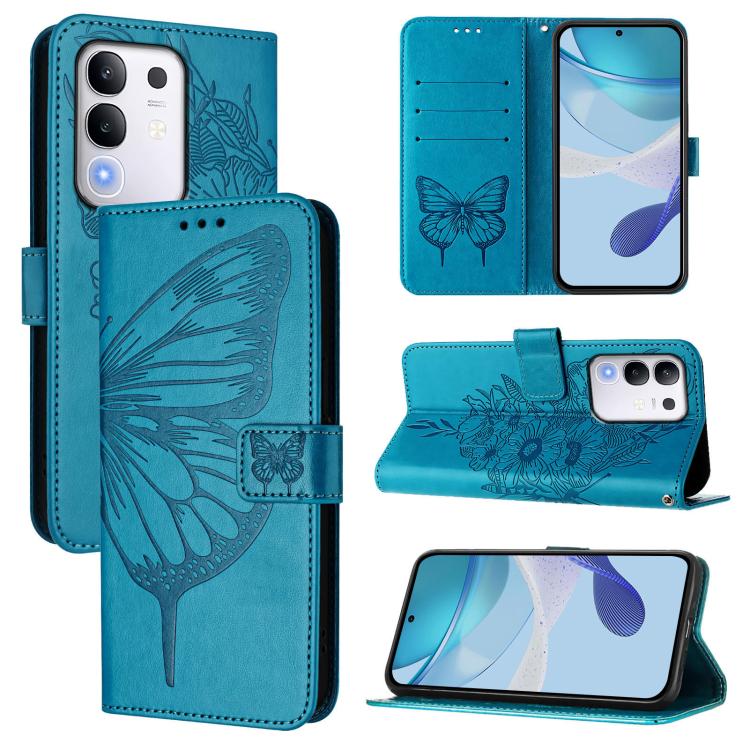 Embossed Butterfly Leather Phone Case, For vivo Y29 4G Global, For vivo V50 Global-9