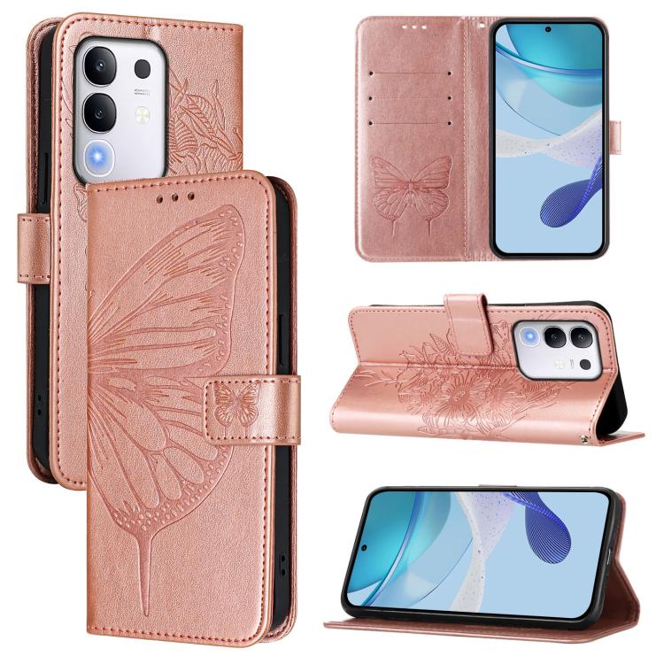 Embossed Butterfly Leather Phone Case, For vivo Y29 4G Global, For vivo V50 Global-11