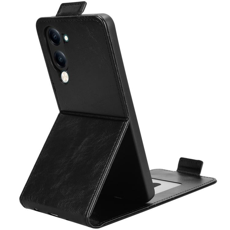 Magnetic Vertical Flip Leather Phone Case with Buckle, For vivo Y04 4G / Y29s 5G-4