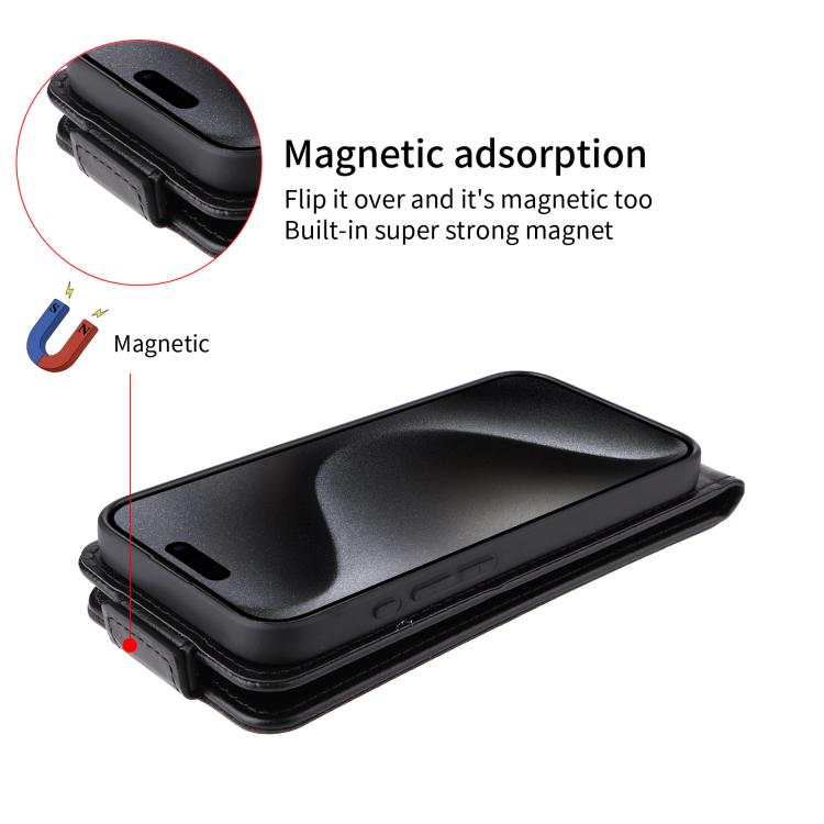 Magnetic Vertical Flip Leather Phone Case with Buckle, For vivo Y04 4G / Y29s 5G-5