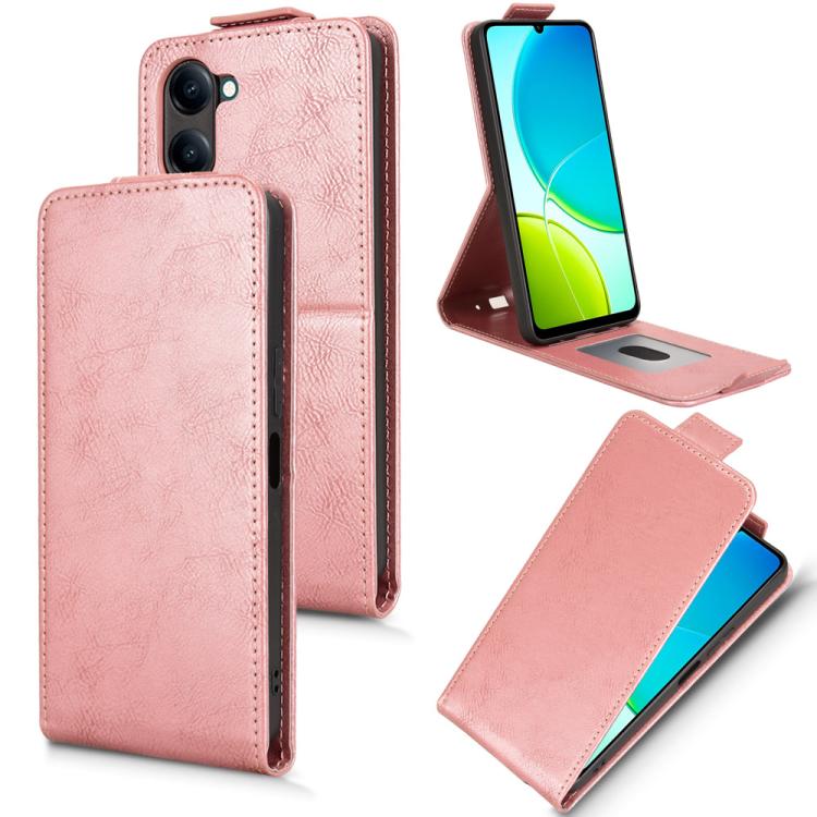 Magnetic Vertical Flip Leather Phone Case with Buckle, For vivo Y04 4G / Y29s 5G-9