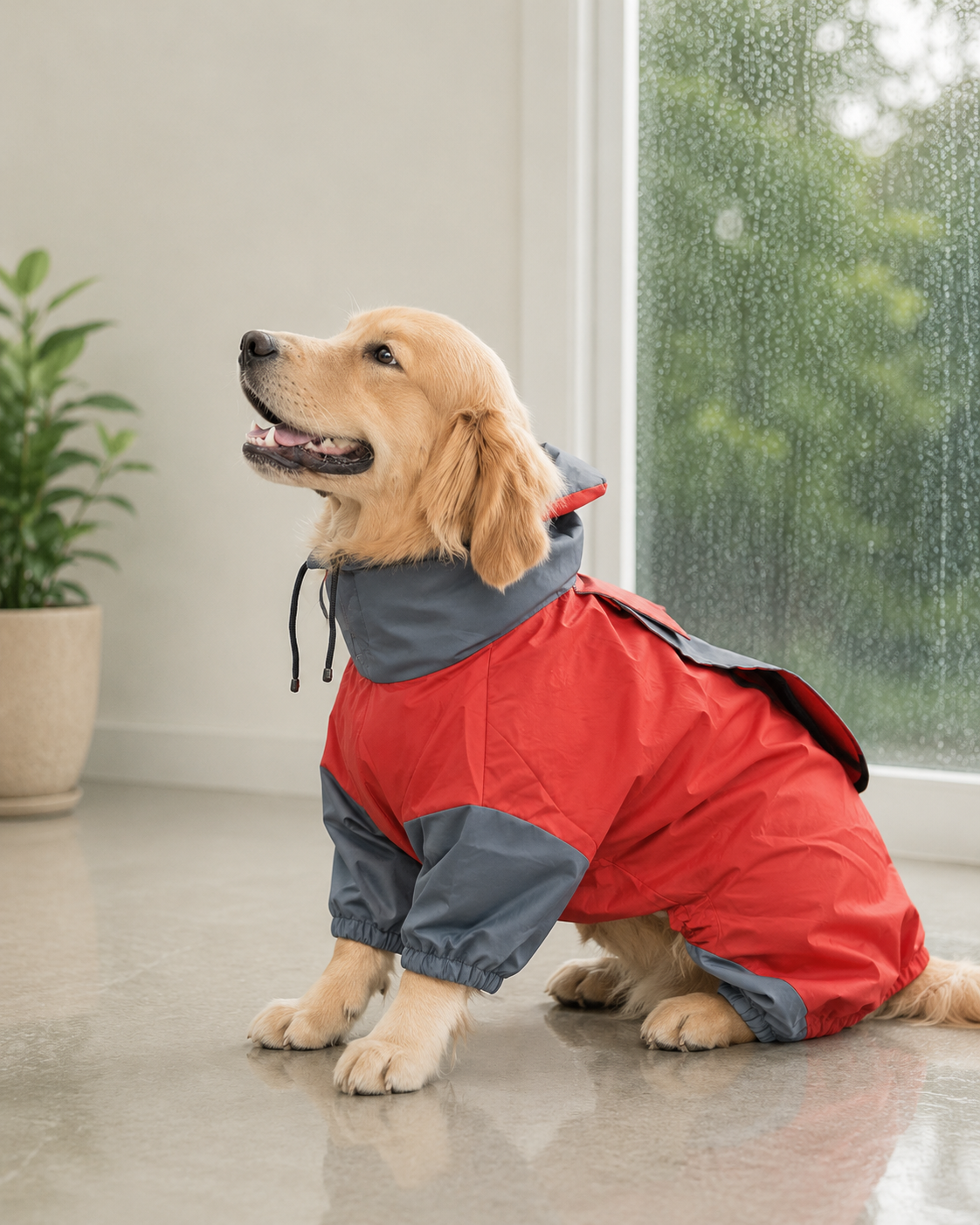 Full Body Jumpsuit Raincoat for Dogs - Waterproof & Windproof