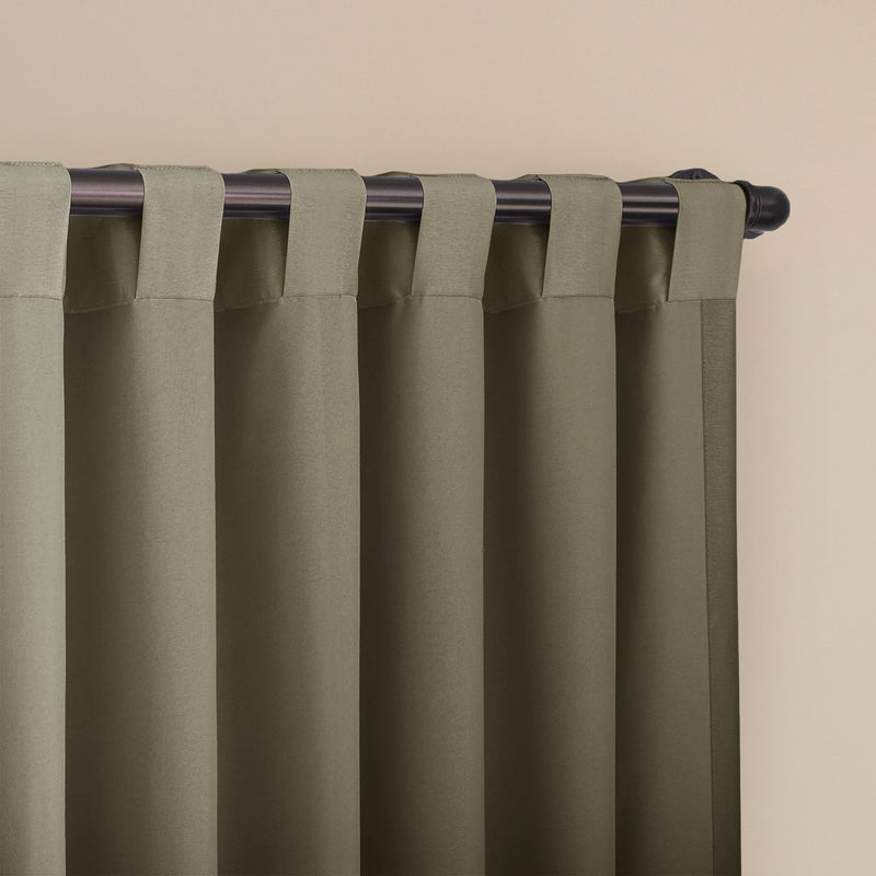 Fort Essential - Back Tab Blackout Curtain (English Grey)-2