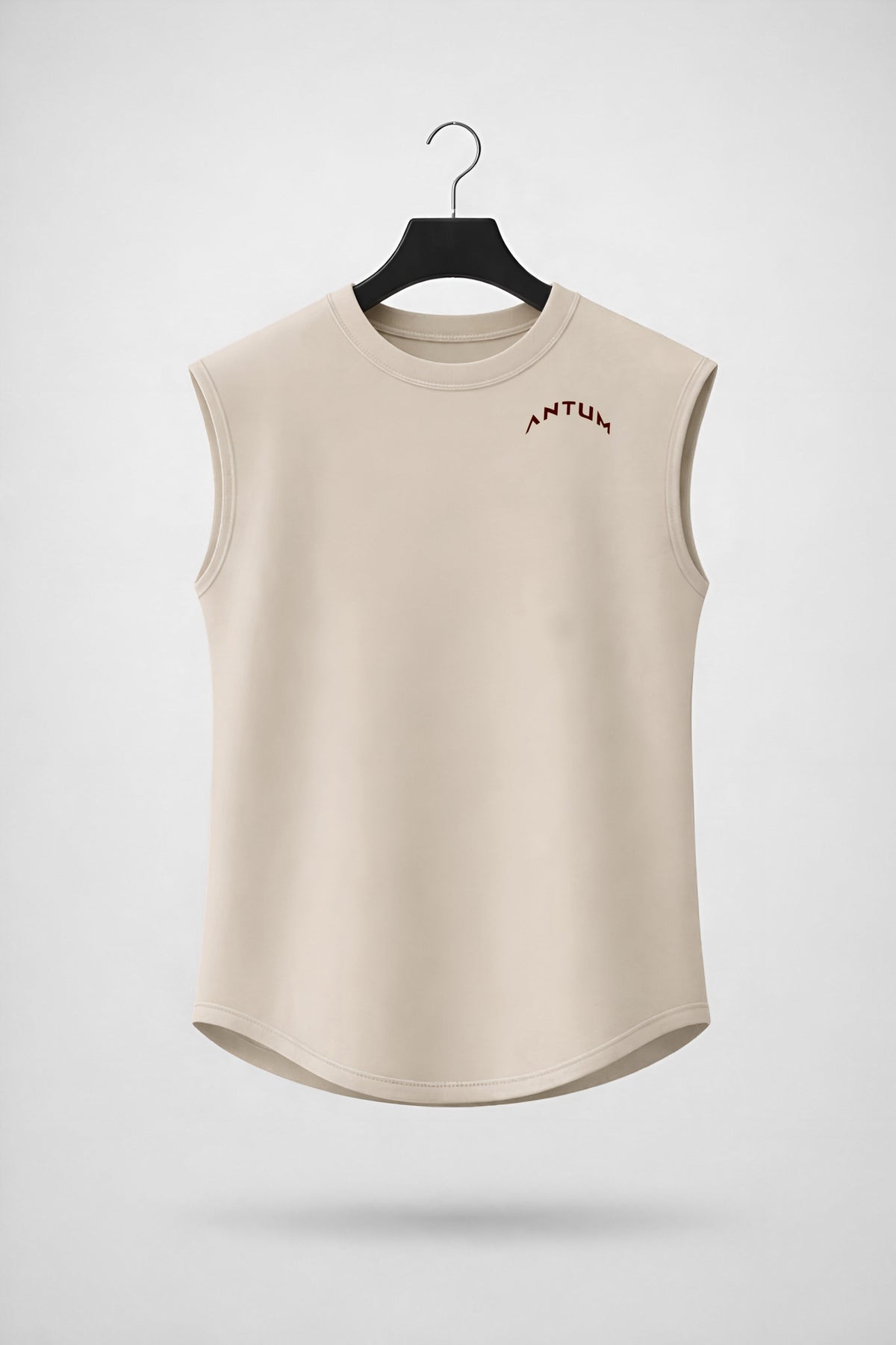 Beige Drop Shoulder Sleeveless