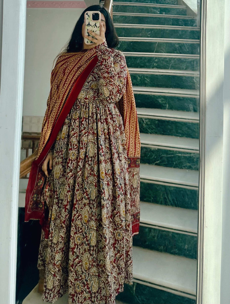 Samara Set Three Piece Cotton Anarkali Set