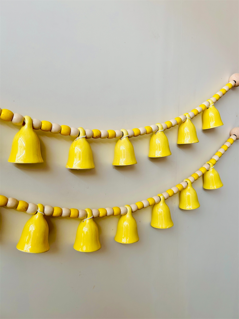 SUNSHINE ON A STRING | KHANAK | Ceramic bells bunting