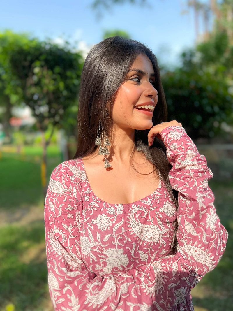Pink Paisley Kameez